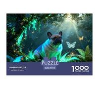 1000 Piece French Bulldog Jigsaw Puzzle for Adults - Family-Friendly Brain Game, Forest Jigsaws, Home Decoration Unique Gift 70x50cm/1000pcs