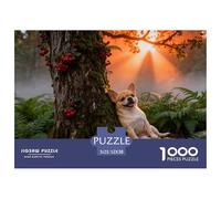 1000 Piece French Bulldog Jigsaw Puzzle for Adults - Family-Friendly Brain Game, Giant Tree Ferns Jigsaws, Home Decoration Unique Gift 52x38cm/1000pcs