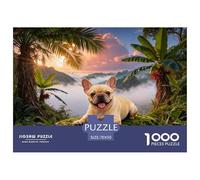 1000 Piece French Bulldog Jigsaw Puzzle for Adults - Family-Friendly Brain Game, Valley Jungle Puzzles, Decoration Unique Gift 70x50cm/1000pcs