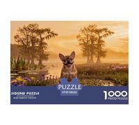 1000 Piece French Bulldog Jigsaw Puzzle for Adults - Family-Friendly Brain Game, Wetland Puzzles, Decoration Gifts 38x26cm/1000pcs