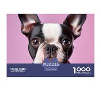 1000 Piece French Bulldog Jigsaw Puzzle French Bulldog Challenge High Difficulty for Adults Home Decorations Educational Game Age 12+ for Adults 70x50cm/1000pcs