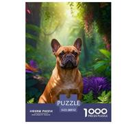 1000 Piece French Bulldog Jigsaw Puzzles for Adults - Challenging Game, Rainforest Puzzles, Decoration Gifts 52x38cm/1000pcs