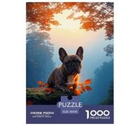 1000 Piece French Bulldog Jigsaw Puzzles for Adults - Family Fun, Educational Games, Cliff Leaves Puzzle, Home Decoration Unique Gift 70x50cm/1000pcs