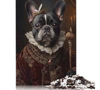 1000 Piece French Bulldog Renaissance King Regal Pet Portrait Jigsaw Puzzlesfor Adults Teenagers Puzzles for Adults& Teenagers Age 12 Years Up 1000pcs (75x50cm)