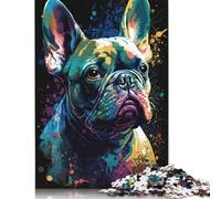 1000 Piece French Bulldog Style 4 Jigsaw Puzzles for Adult Teenagers Puzzle Jigsaws for Adults Jigsaw Puzzles for Adults 38x26cm/1000pcs