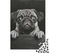 1000 Piece French Bulldog Wooden Jigsaw Puzzles Adults Teens Jigsaw Large Puzzle Toys Educational Intellectual Decompressing Fun Family Game 1000pcs (75x50cm)