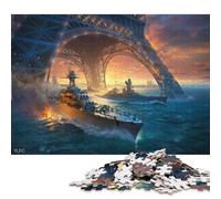 1000 Piece French Cruisers Puzzles for Wooden Puzzles Educational Game for Adult 1000pcs (75x50cm)