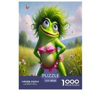 1000 Piece Frog Game Puzzle Great Gift for Adults Challenging Games Home Decoration Brainteasing Cute Animal Jigsaw Puzzle for Adults And Kids 38x26cm/1000pcs