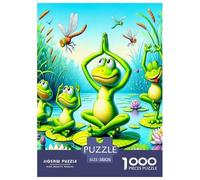 1000 Piece Frog Jigsaw Puzzles for Adults Gifts Family Challenging Toys Home Decoration Cute Animal Jigsaw Puzzle for Women Men Adult 38x26cm/1000pcs
