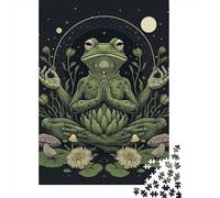 1000 Piece Frog_meditating Jigsaw Puzzles, for Adults & Paper Puzzles Educational Games For Kids 38x26cm/1000pcs