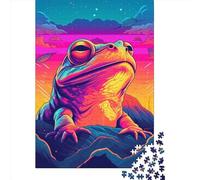 1000 Piece Frog Sunset Frogs Vintage Jigsaw Puzzles for Adult Teenagers Paper Puzzles Sustainable Puzzle for Adults | Games 1000pcs (38x26cm)