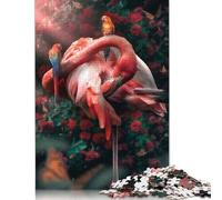1000 Piece Funky Flamingo Jigsaw Puzzles for Adults Wooden Puzzle for Adults And Teenager Educational Puzzle 1000pcs (75x50cm)