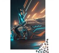 1000 Piece Futuristic Supersport Car Square Puzzle for Adults, Wooden Puzzles Puzzle Hands-on Game 1000pcs (75x50cm)