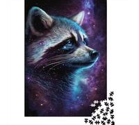 1000 Piece Galaxy Animal Raccoon Jigsaw Puzzles for Adults Paper Puzzle for Adults And Teenager Educational Puzzle 1000pcs (38x26cm)