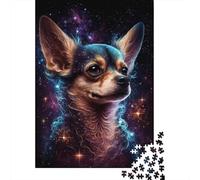 1000 Piece Galaxy Chihuahua Jigsaw Puzzles for Adults Wooden Puzzle for Adults And Teenager Educational Puzzle 1000pcs (38x26cm)