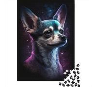 1000 Piece Galaxy Colourful Chihuahua Jigsaw Puzzle for Adult Teenagers Paper Puzzle Christmas Eve Gifts 1000pcs (38x26cm)