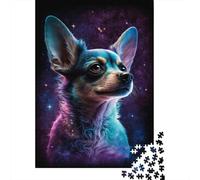 1000 Piece Galaxy Colourful Chihuahua Jigsaw Puzzles for Adults Puzzles for Adults Puzzles Unique Home Decor And Gifts 1000pcs (38x26cm)