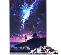 1000 Piece Galaxy Comet Twilight Square Jigsaw Puzzles for Adults, Wooden Puzzles Learning Educational Toy 1000pcs (75x50cm)