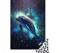 1000 Piece Galaxy Dolphin Jigsaw Puzzle for Adult Teenagers Wooden Learning Educational Toys 1000pcs (75x50cm)