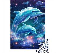 1000 Piece Galaxy Dolphin Jigsaw Puzzles for Adult Teenagers Home Educational Games DIY Toys 1000pcs (75x50cm)