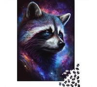 1000 Piece Galaxy Raccoon Jigsaw Puzzles for Adults Jigsaw Puzzles Educational Game Challenge Toy 1000pcs (38x26cm)