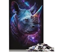1000 Piece Galaxy Rhinoceros Jigsaw Puzzles for Adult Teenagers Home Educational Games DIY Toys 1000pcs (75x50cm)