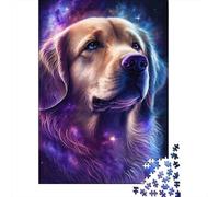 1000 Piece Galaxy Space Golden Retriever Jigsaw Puzzles for Adult Puzzle Jigsaws for Adults Age 14+ 1000pcs (38x26cm)