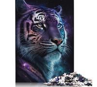 1000 Piece Galaxy Tiger Jigsaw Puzzles for Adults Jigsaw Puzzles Educational Game Challenge Toy 1000pcs (75x50cm)