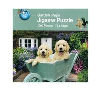 1000 Piece Garden Pups Golden Retriever Puppies Jigsaw Puzzle