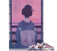 1000 Piece Geisha Retro Jigsaw Puzzle for Adult Teenagers Jigsaw Puzzle For Family Fun & Game Night 1000pcs (75x50cm)