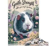 1000 Piece Gentle Strength Guinea Pig Art Square Puzzle for Adults, Wooden Puzzles Puzzle Hands-on Game 1000pcs (75x50cm)