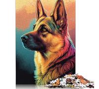 1000 Piece German Shepherd Dogs Jigsaw Puzzlesfor Adults Paper Puzzle Jigsaws for Adults For Family Fun & Game Night 1000pcs (75x50cm)