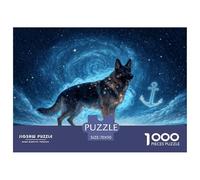1000 Piece German Shepherd Jigsaw Puzzle for Adults - Challenging Brain Teaser, Starlight Sea Jigsaws, Decoration Unique Gift 70x50cm/1000pcs