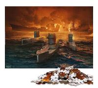 1000 Piece German Submarines Square Puzzles for Adults, Paper Puzzles Family Entertainment Toys 38x26cm/1000pcs