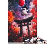 1000 Piece Ghostly Halloween in Japan Jigsaw Puzzles for Adults Learning Educational Toys Family Games Birthday Gifts (38x26cm)