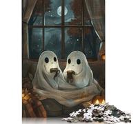 1000 Piece Ghosts Cozy Halloween Night Jigsaw Puzzles for Adult Teenagers Wooden Puzzles for Adults Puzzles Brain Teaser Puzzles For Adults 1000pcs (75x50cm)