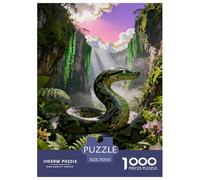1000 Piece Giant Snake Jigsaw Puzzle for Adults & Kids - Family Fun, Educational Toys, Canyon Jungle Jigsaws, Decoration Unique Gift 70x50cm/1000pcs