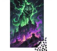 1000 Piece Giant Wolf Castle Stance Jigsaw Puzzles for Adults & Kids, Challenge High Difficulty, Puzzles Unique Gift, Family-Friendly Brain Teaser 1000pcs (75x50cm)