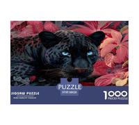 1000 Piece Gilded Black Leopard Jigsaw Puzzle for Adults Kids, Family Activity Puzzles Challenging & Gift-Ready Toy 38x26cm/1000pcs