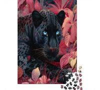 1000 Piece Gilded Black Leopard Jigsaw Puzzle for Adults Kids, Family Activity Puzzles Challenging & Gift-Ready Toy 52x38cm/1000pcs