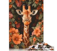 1000 Piece Giraffe in Bloom Creative Square Jigsaw Puzzles for Adults And Paper Puzzles Educational Game for Adult 38x26cm/1000pcs