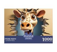 1000 Piece Giraffe Jigsaw Puzzles Fun, Challenging for Adults Home Decoration Educational Games Age 12+ for Adults 38x26cm/1000pcs