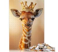1000 Piece Giraffe King Jigsaw Puzzles for Adult Teenagers Wooden Puzzles Sustainable Puzzle for Adults | Games 1000pcs (75x50cm)