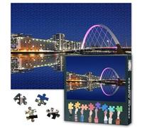 1000-Piece Glasgow Cityscape Jigsaw Puzzle for Adults -Glasgow Skyline at Night 50x70cm Collectible Art, Challenging Wall Decor for Home & Sophisticated Gifts