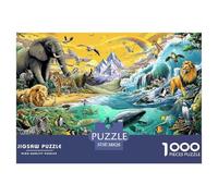 1000 Piece Global Fauna Jigsaw Puzzle for Adults Kids, Family Activity Puzzles Challenging & Gift-Ready Toy 38x26cm/1000pcs