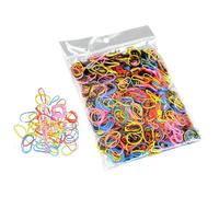 1000 Piece Glow in The Dark Latex Rubber Band Bracelet Pack Mega with Clips 6/3 Wire Clamps (D, 15cm)