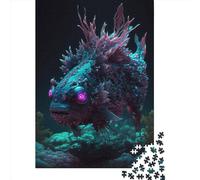 1000 Piece Glowing Reef Fish Jigsaw Puzzles for Adults Wooden Puzzles for Teenagers Gifts Unique Home Decor And Gifts 1000pcs (75x50cm)