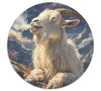 1000 Piece Goat Jigsaw Puzzles for Adults Home Decoration Smiling Goat Blowing Smoke Puzzle Birthday Gifts 1000pcs (67.5x67.5cm)