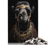 1000 Piece Gold Dark Camel Jigsaw Puzzles for Adults Wooden Puzzle for Adults And Teenager Educational Puzzle 1000pcs (75x50cm)