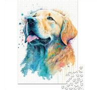 1000 Piece Golden Retriever 1 Jigsaw Puzzle for Adult Teenagers Paper Puzzle Christmas Eve Gifts 1000pcs (38x26cm)